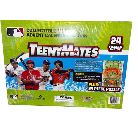 TeenyMates Collectable MLB baseball Advent Calendar. 24 Figures, puzzle  NEW - Picture 2 of 5